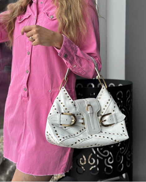 Kabelka dámská Jimmy Choo EYELET TULITA bílá